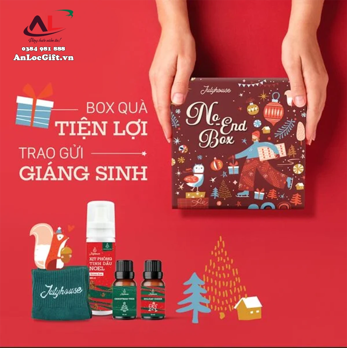 Quà tặng giáng sinh cho khách hàng - Hộp quà tinh dầu