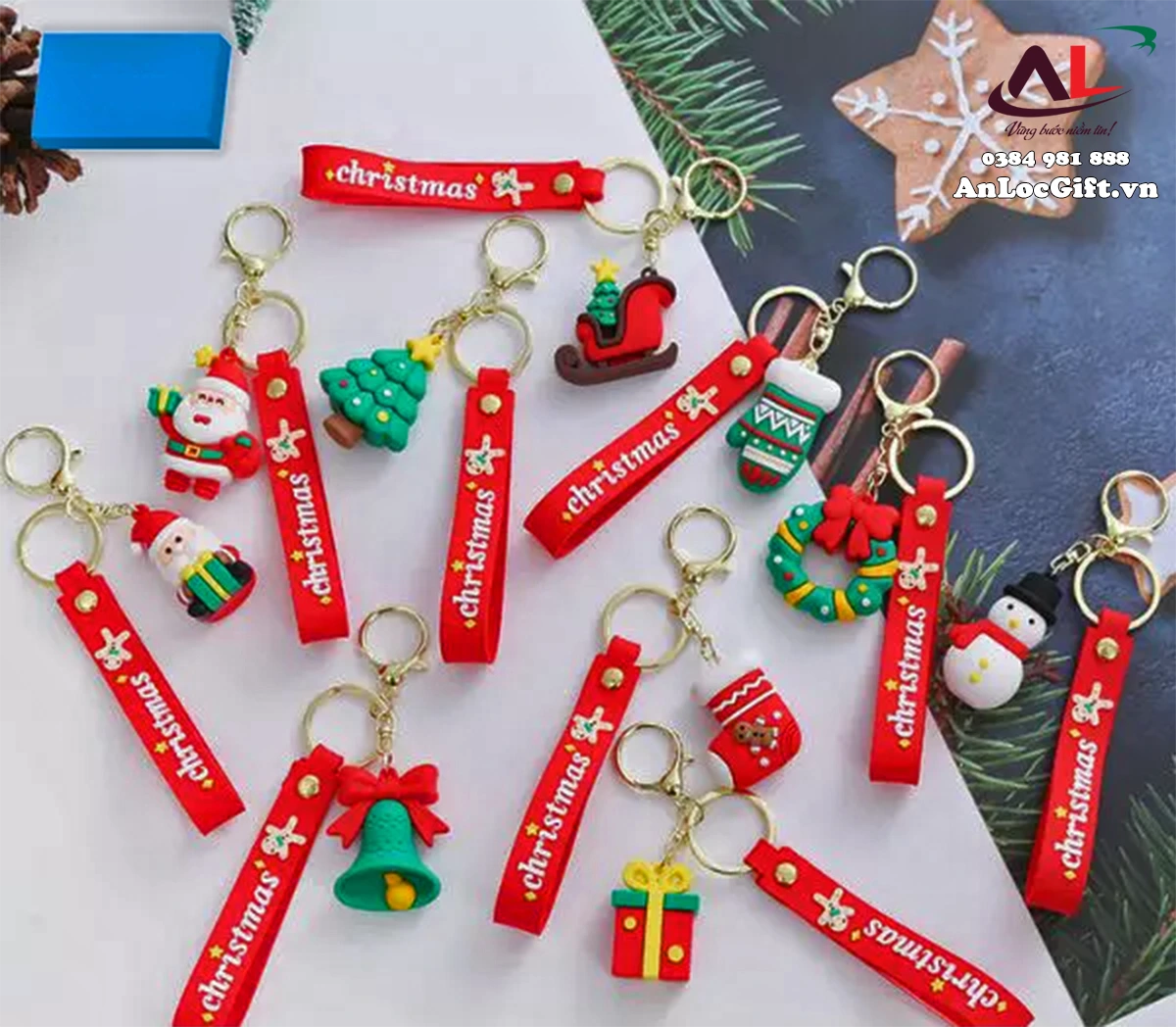 Móc Khóa In Logo Hoặc Hình Cây Thông Noel