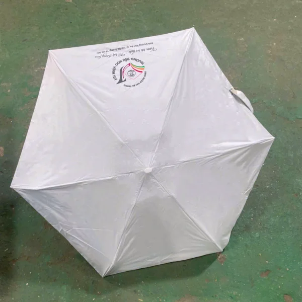Ô cầm tay gấp 5 tự đẩy màu trắng