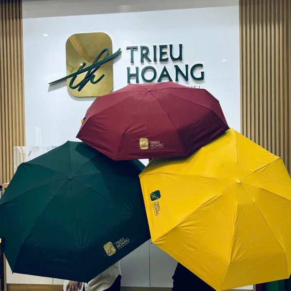 Ô cầm tay gấp 5 tự đẩy màu xanh